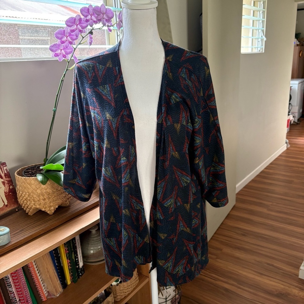LuLaRoe Blue and Red kimono